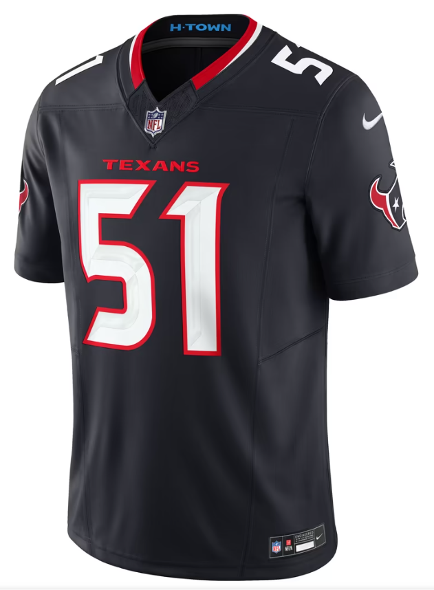 Men's Nike Will Anderson Jr. Navy Houston Texans Vapor F.U.S.E. Limited Jersey