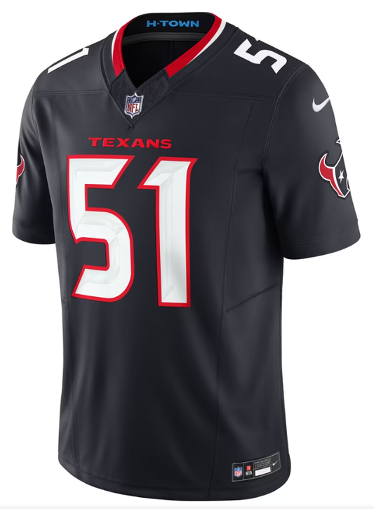 Men's Nike Will Anderson Jr. Navy Houston Texans Vapor F.U.S.E. Limited Jersey