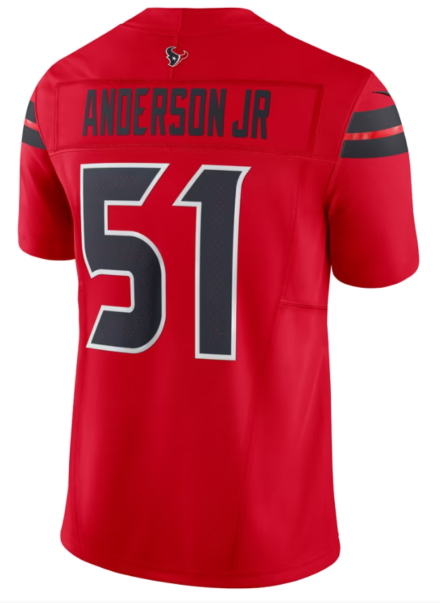 Men's Nike Will Anderson Jr. Red Houston Texans Alternate Vapor F.U.S.E. Limited Jersey