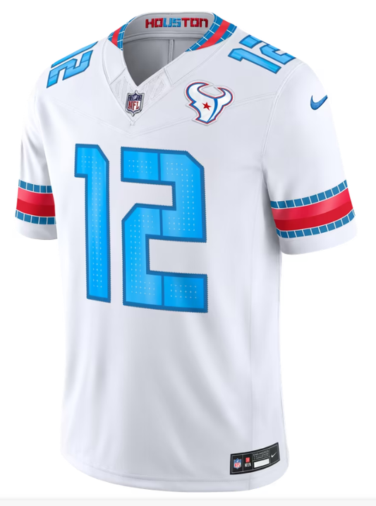 Men's Nike Nico Collins White Houston Texans 2026 Rivalries Collection Stitched Limited Jersey