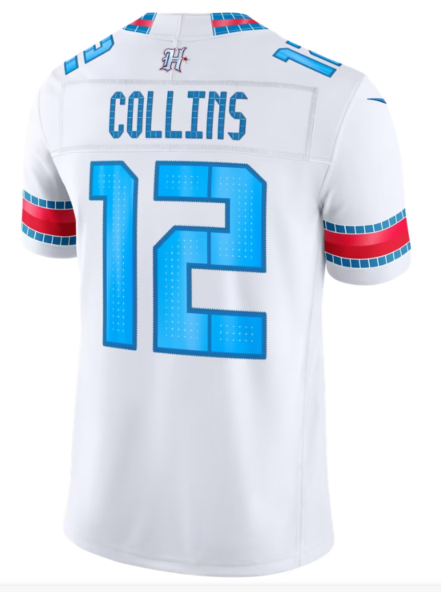 Men's Nike Nico Collins White Houston Texans 2026 Rivalries Collection Stitched Limited Jersey