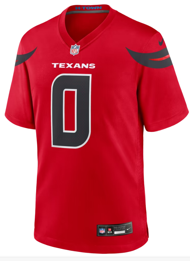 Men's Nike Azeez Al-Shaair Red Houston Texans Alternate Game Jersey
