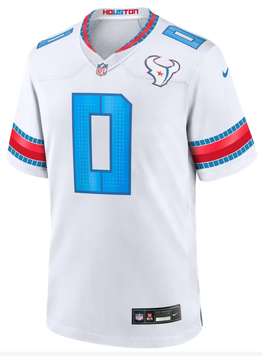 Men's Nike Azeez Al-Shaair White Houston Texans 2026 Rivalries Collection Game Jersey