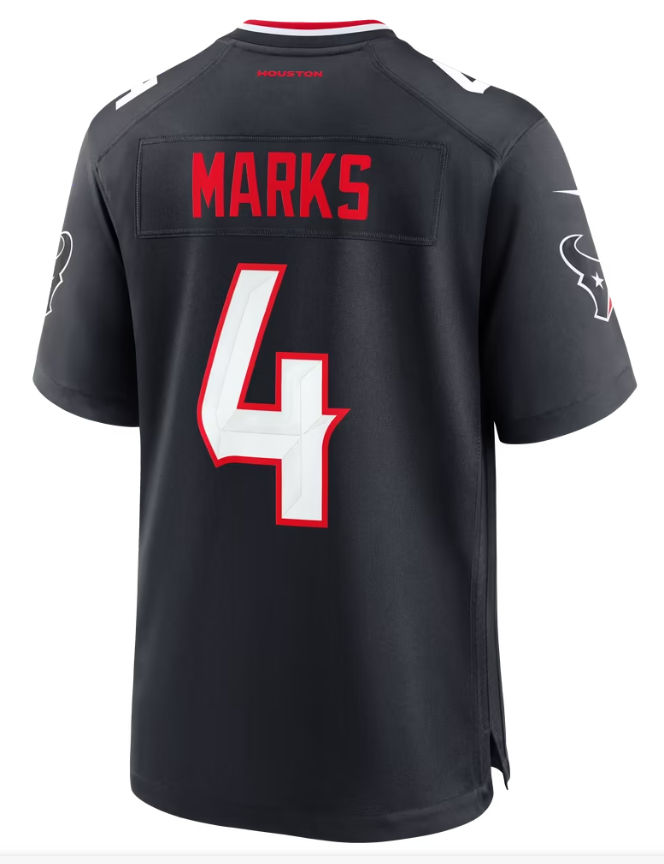 Men's Nike Woody Marks Navy Houston Texans Team Game Jersey