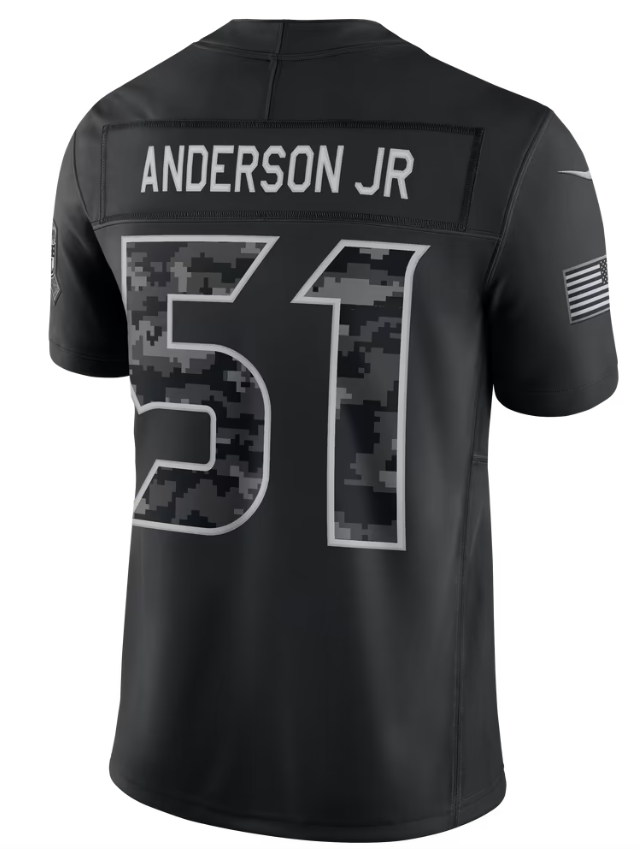 Men's Nike Will Anderson Jr. Black Houston Texans 2026 Salute to Service Stitched Limited Jersey