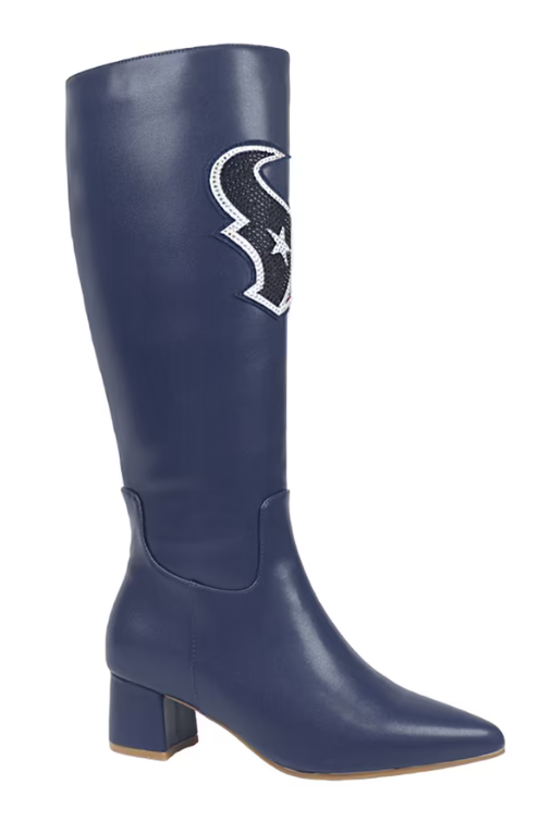 Women's FABGATING by Cuce Navy Houston Texans Vegan Leather Classic Team Boots