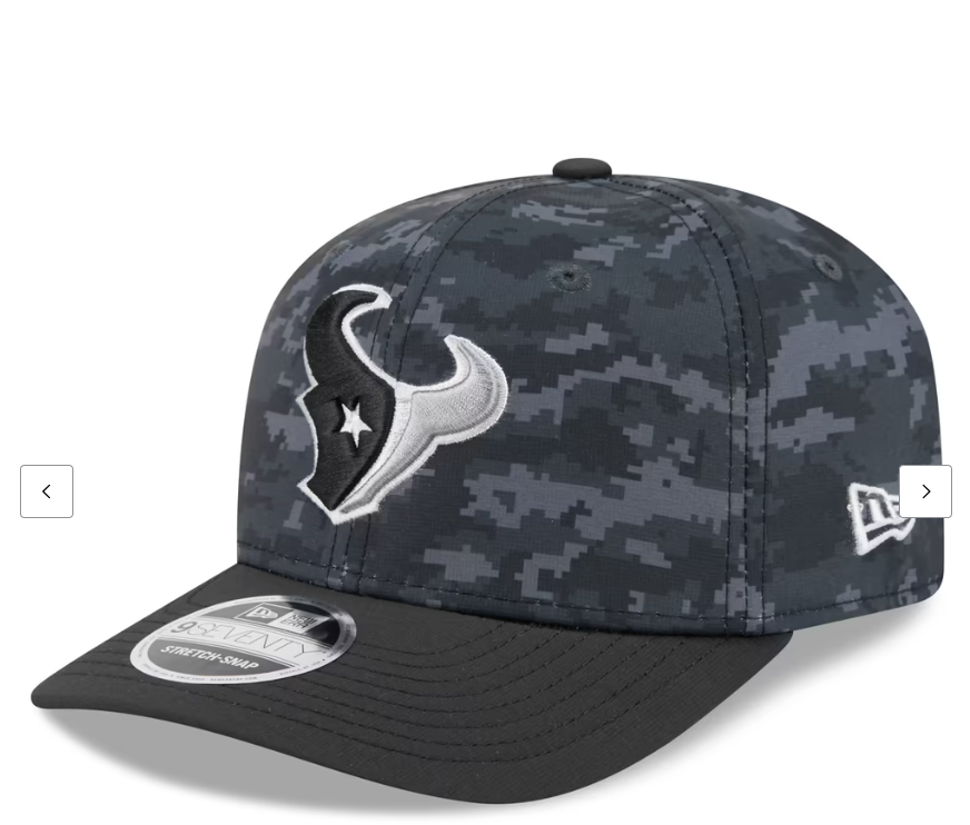 Men's New Era Black Houston Texans 2026 Salute To Service 9SEVENTY Adjustable Hat