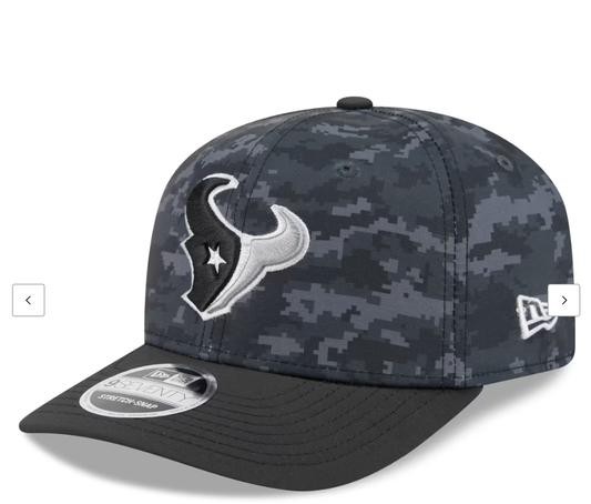 Men's New Era Black Houston Texans 2026 Salute To Service 9SEVENTY Adjustable Hat