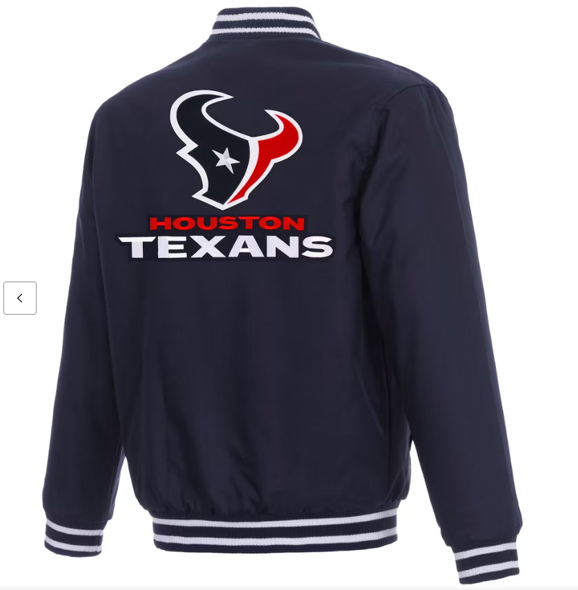 Men's JH Design Navy Houston Texans Twill Full-Zip Jacket