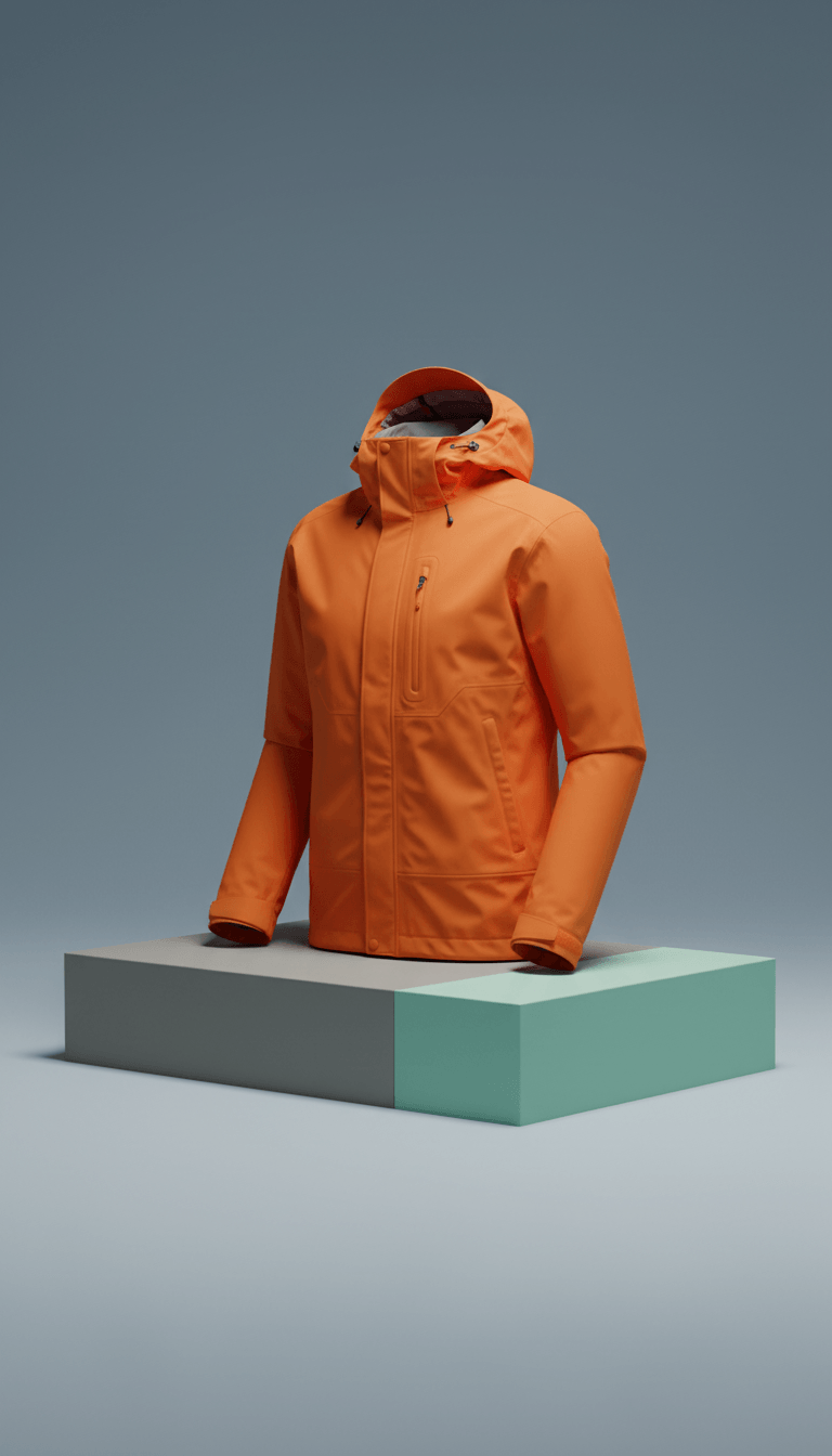 Signal Orange Water-Resistant City Jacket